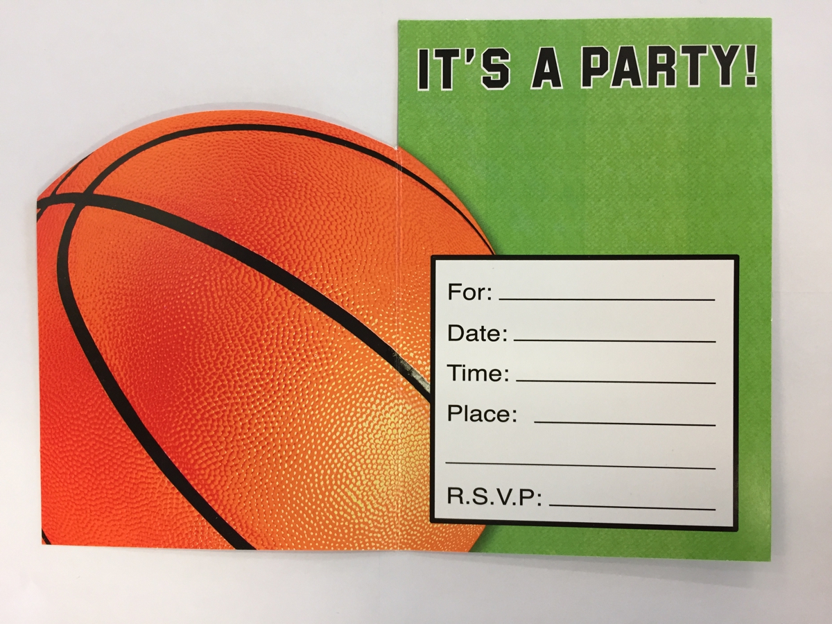 Basketbal pozvánka na party 8ks